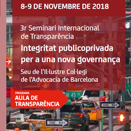 El ICAB acoge los días 8 y 9 de noviembre el 3er Seminario Internacional de Transparencia